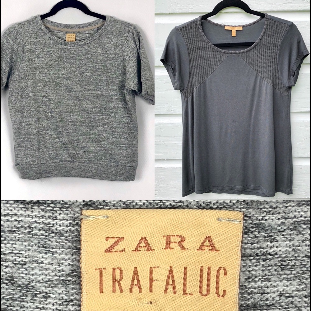 x2 bundle Zara Trafaluc short sleeve tops